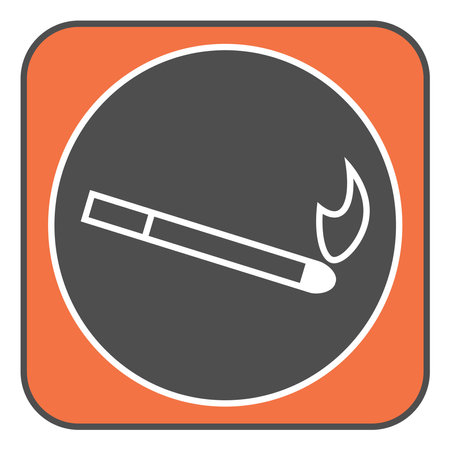 Smoking zone, illustration, vector, on a white background.のイラスト素材