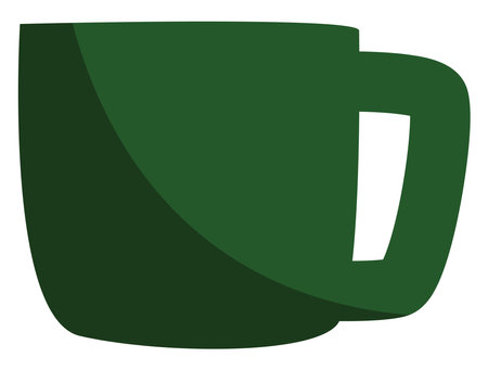 School green cup, illustration, vector, on a white background.の写真素材
