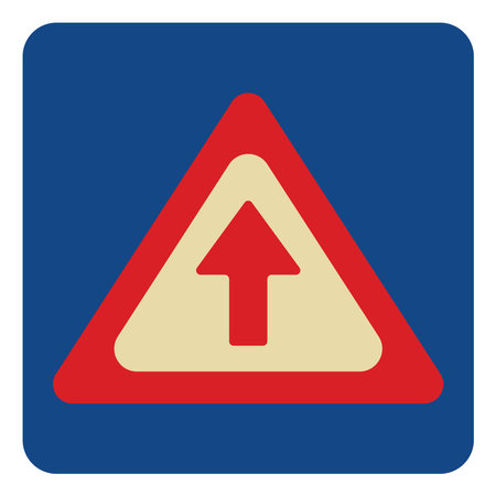 One way road, illustration, vector, on a white background.のイラスト素材