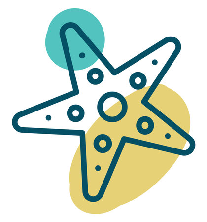 Ocean starfish, illustration, vector, on a white background.のイラスト素材