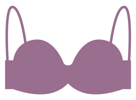 Purple bra, illustration, vector, on a white background.のイラスト素材