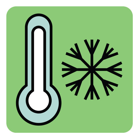 Cold termomether, illustration, vector, on a white background.