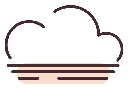 Weather night, illustration, vector, on a white background.のイラスト素材