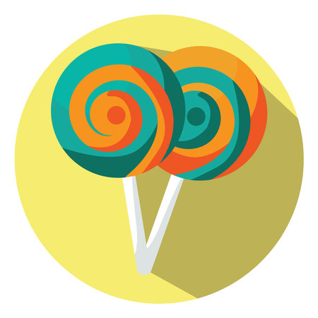 Birthday lollipops, illustration, vector, on a white background.のイラスト素材