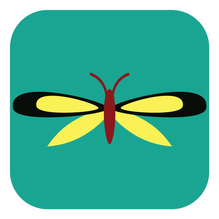 Small yellow buttefly, illustration, vector, on a white background.のイラスト素材