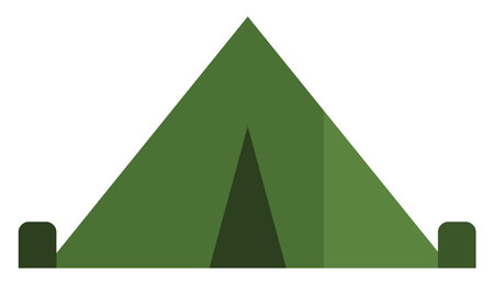 Camping tent, illustration, vector, on a white background.のイラスト素材
