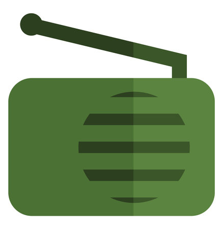 Camping radio, illustration, vector, on a white background.のイラスト素材
