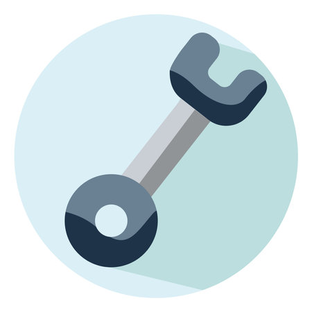 Construction tool wrench, illustration, vector, on a white background.のイラスト素材