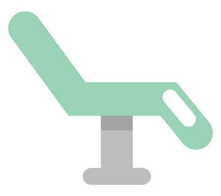 Dentist chaiir, illustration, vector, on a white background.のイラスト素材