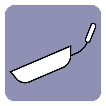 Frying pan, illustration, vector, on a white background.のイラスト素材
