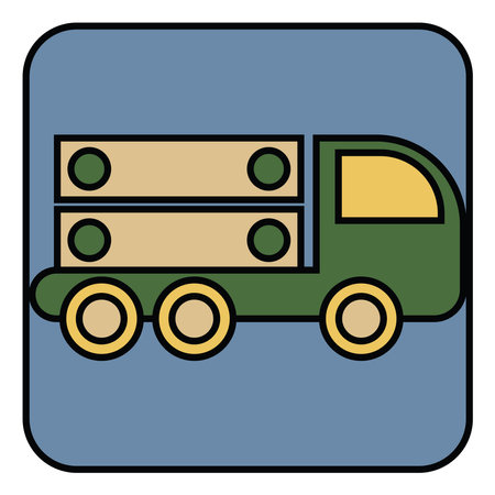 Farming truck, illustration, vector, on a white background.のイラスト素材