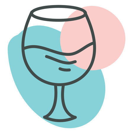 Wine in fancy glass, illustration, vector, on a white background.のイラスト素材