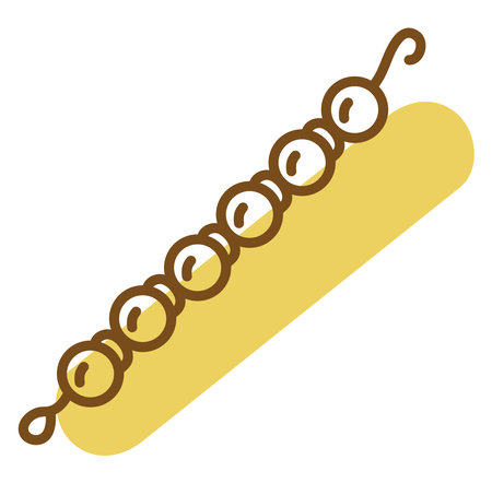 Pearl bracelet, illustration, vector, on a white background.のイラスト素材