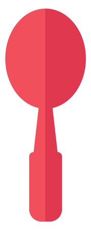 Kitchen spoon, illustration, vector, on a white background.のイラスト素材