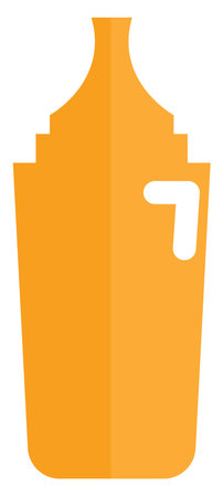 Fast food mustard, illustration, vector, on a white background.のイラスト素材