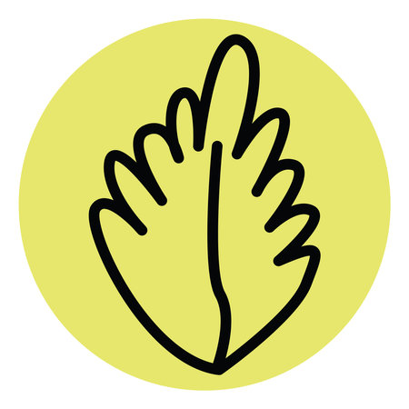 Yellow autumn leaf, illustration, vector, on a white background.のイラスト素材