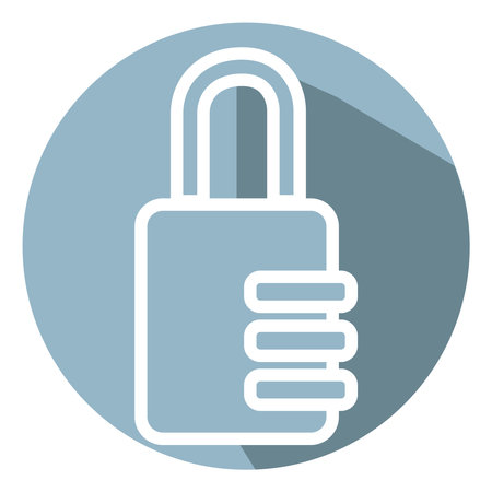 Number lock, illustration, vector, on a white background.のイラスト素材