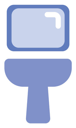 Wash basin, illustration, vector, on a white background.のイラスト素材
