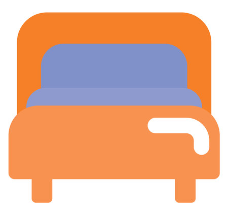 Made bed, illustration, vector, on a white background.のイラスト素材