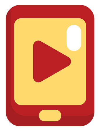 Movie phone, illustration, vector, on a white background.のイラスト素材