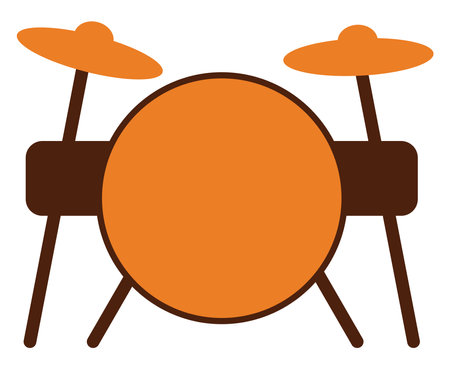 Big drums, illustration, vector, on a white background.のイラスト素材