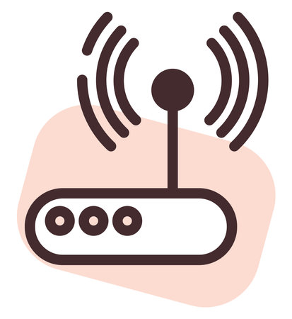 Internet connection, illustration, vector, on a white background.のイラスト素材