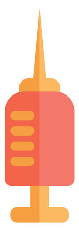 Pet syringe, illustration, vector, on a white background.のイラスト素材