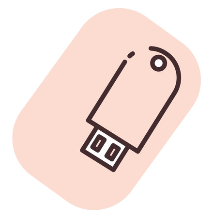 Office flash drive, illustration, vector, on a white background.のイラスト素材