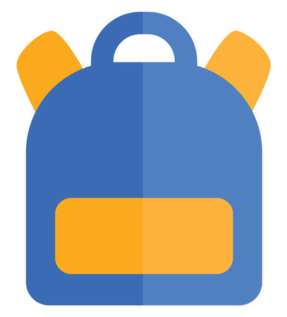 School backpack, illustration, vector, on a white background.のイラスト素材