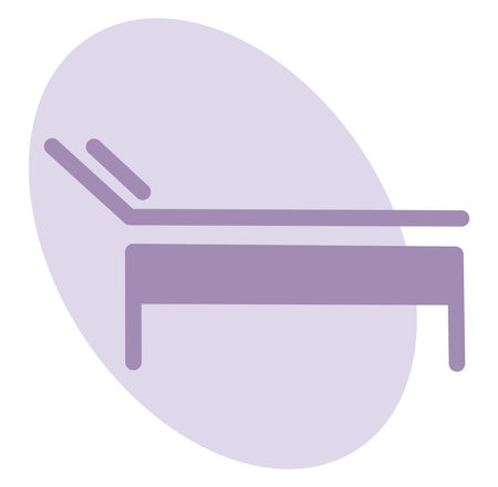 Spa bed, illustration, vector, on a white background.のイラスト素材