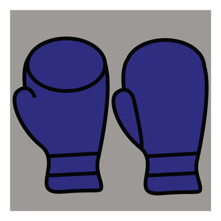 Boxing gloves, illustration, vector, on a white background.のイラスト素材