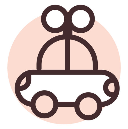 Car toy, illustration, vector, on a white background.のイラスト素材