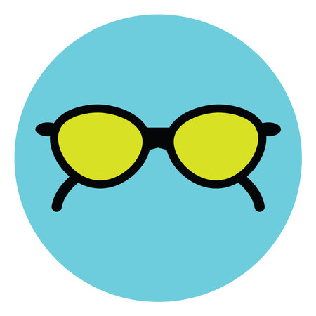 Summer sunglasses, illustration, vector, on a white background.のイラスト素材