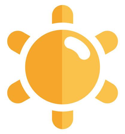 Spring sun, illustration, vector, on a white background.のイラスト素材
