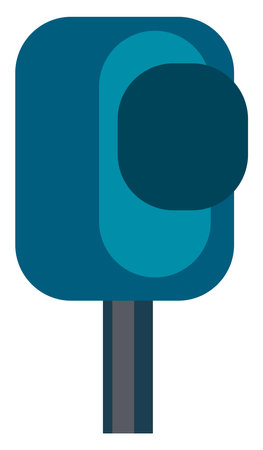 Abstract blue tall tree, illustration, vector, on a white background.のイラスト素材