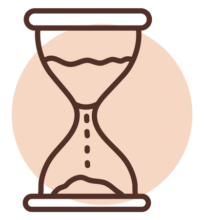Sand clock, illustration, vector, on a white background.のイラスト素材