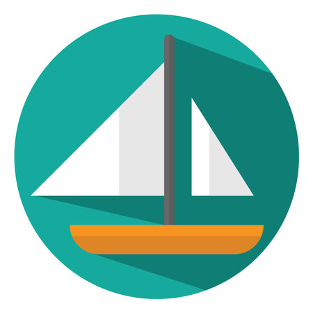 Sailing ship, illustration, vector, on a white background.のイラスト素材