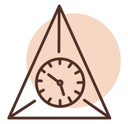 Table clock, illustration, vector, on a white background.のイラスト素材