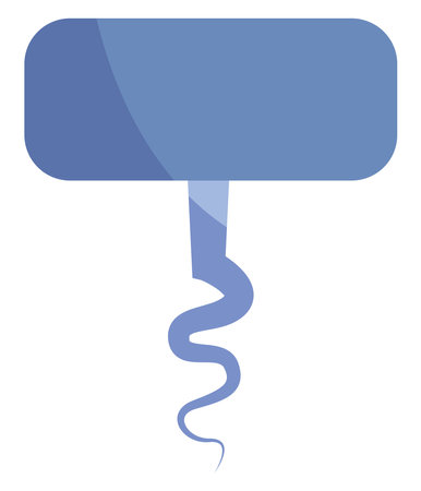Winery corkscrew, illustration, vector, on a white background.のイラスト素材