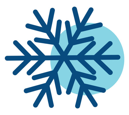 Winter snowflake, illustration, vector, on a white background.のイラスト素材