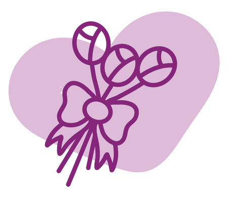 Holiday bouquet, illustration, vector, on a white background.のイラスト素材