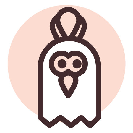 Brown chicken head, illustration, vector on a white background.のイラスト素材