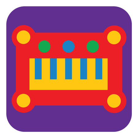 Baby toy synthesizer, illustration, vector on a white background.のイラスト素材