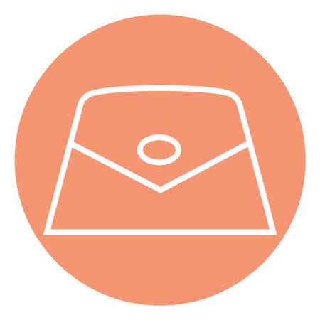 Elegant orange bag, illustration, vector on a white background.のイラスト素材