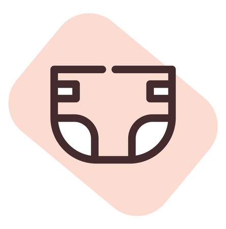 Baby diapers, illustration, vector on a white background.の写真素材