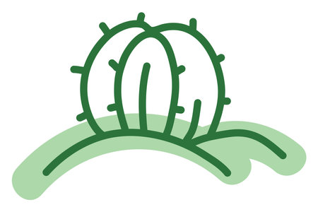 Parodia cactus, illustration, vector on a white background.のイラスト素材