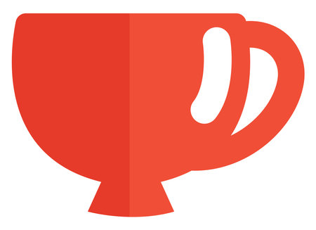 Round orange cup, illustration, vector on a white background.のイラスト素材