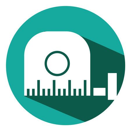 Construction measure tape, illustration, vector on a white background.のイラスト素材