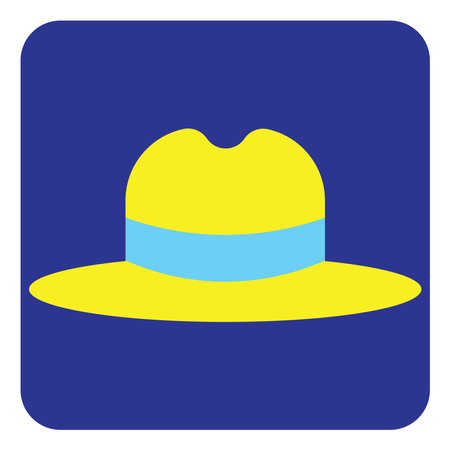 Yellow hat, illustration, vector on a white background.のイラスト素材