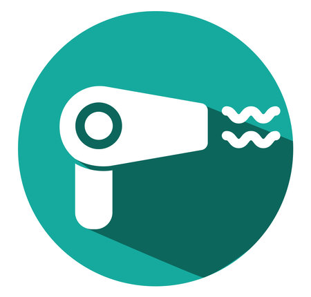 Hotel blow dryer, illustration, vector on a white background.のイラスト素材
